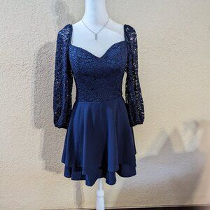 B.Darlin dark blue size 5/6 juniors dress